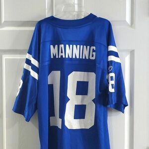 Reebok Vintage Indianapolis Colts #18 Peyton Manning Football Fan Jersey Large